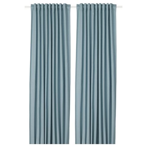 Комплект штор IKEA TIBAST (ТИБАСТ), Голубой, 145x250 см, 2 шт