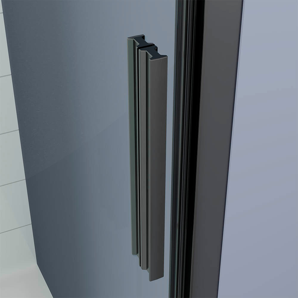 Душевая дверь Veconi Ottimo P20 GR, 1000x1900, графит брашинг, стекло тонированное матовое
