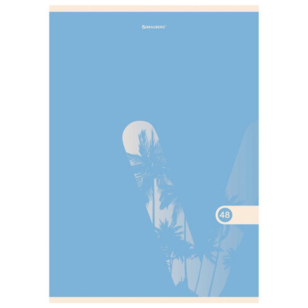 Тетрадь А4, 48 л., BRAUBERG, скоба, клетка, обложка картон, "PASTEL", 404041, 3шт