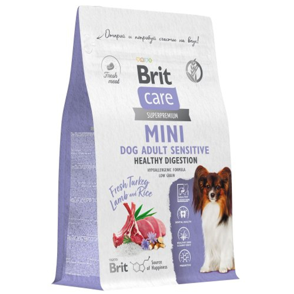 Brit Care Sensitive Mini Adult Healthy Digestion Индейка/Ягнёнок для собак 400 г