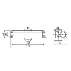 Доводчик дверной PALLADIUM 1025 D (15-25) AL (серебро)