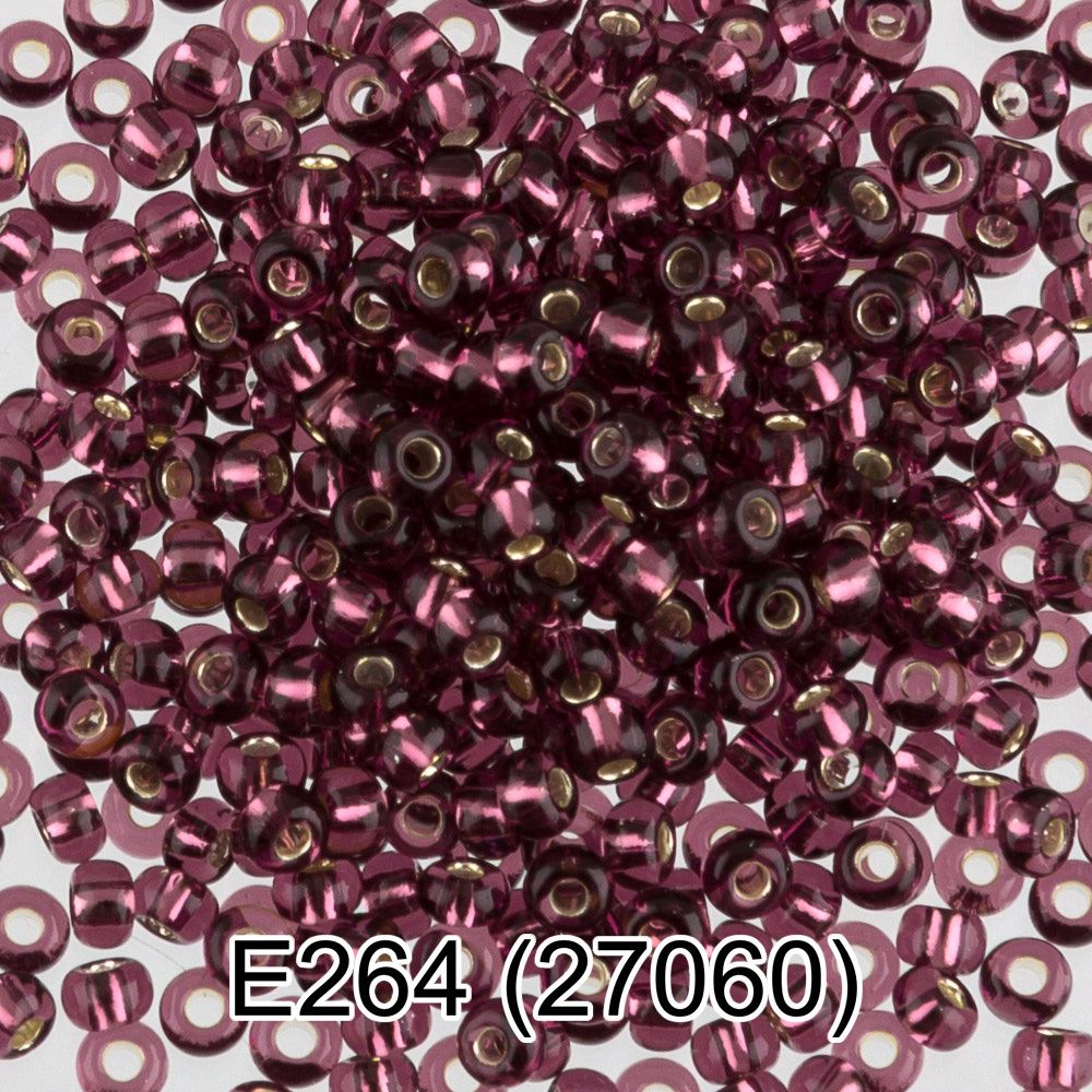 Бисер Gamma 10/0 (2.3 мм), 50 г (10х5 г), E264 сиреневый, 27060, круглый 5