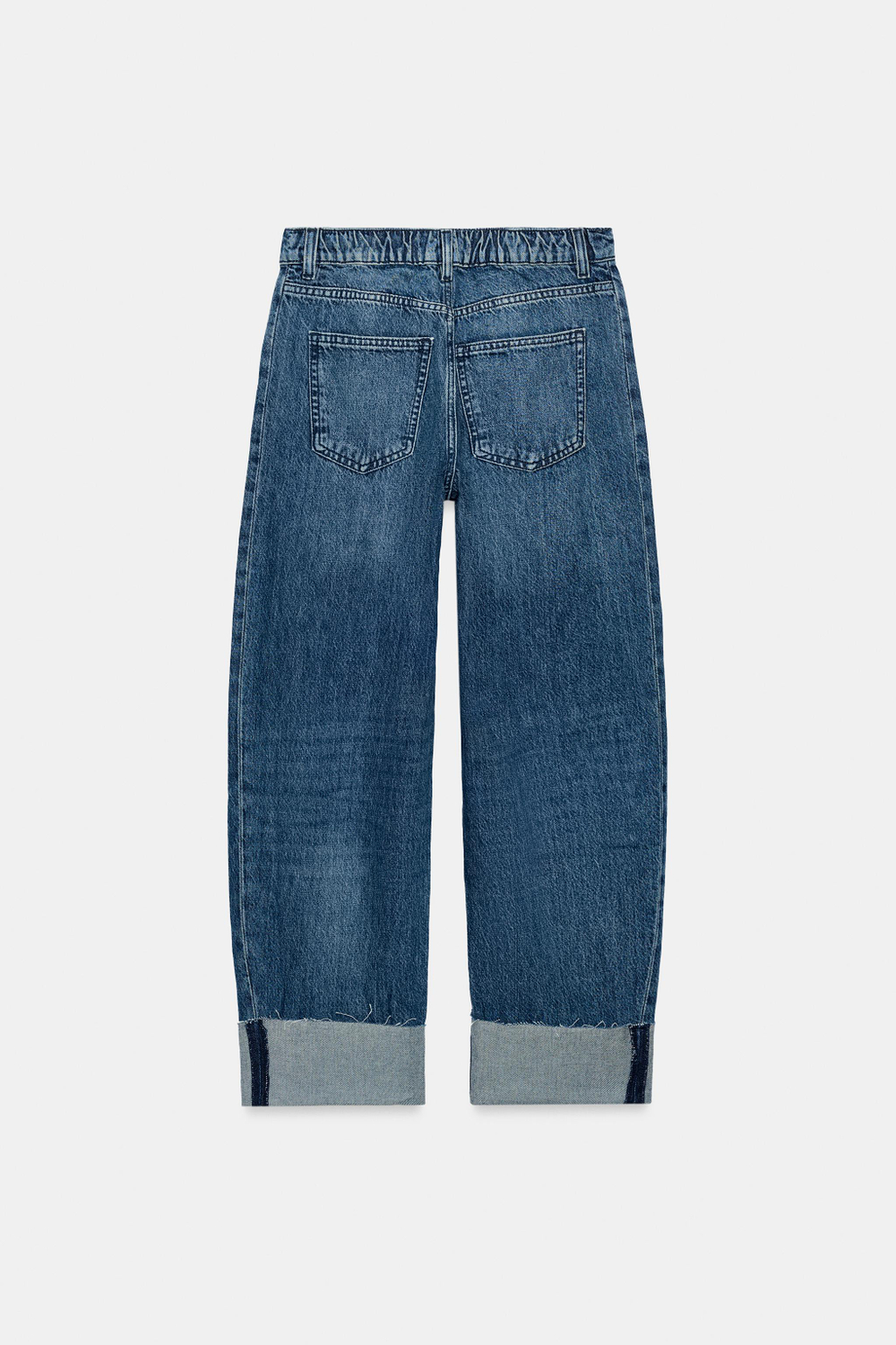 ДЖИНСЫ Z1975 BAGGY СО СРЕДНЕЙ ПОСАДКОЙ И ОТВОРОТАМИ — ZARA