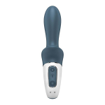 Серый анальный вибратор 17,8см с функцией расширения Satisfyer Air Pump Booty 2
