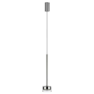 Подвесной светодиодный светильник 10W 3000К 7151/10L хром/прозрачный LASLO Odeon Light