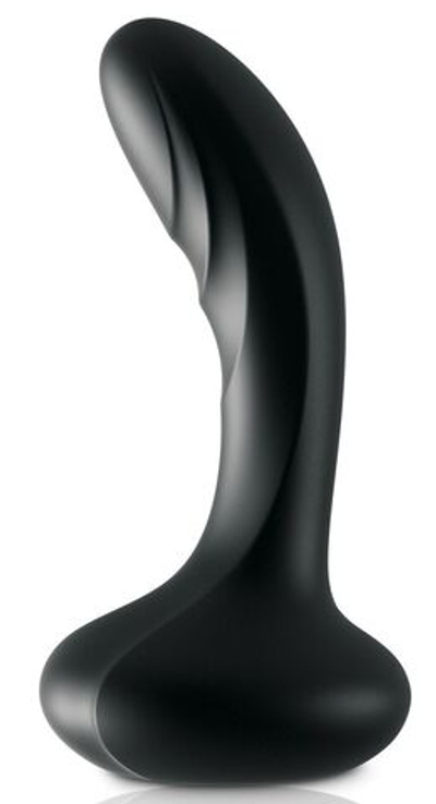 Черный массажер простаты Ultimate Silicone P-Spot Massager - 13,9 см. (Цвет: черный)