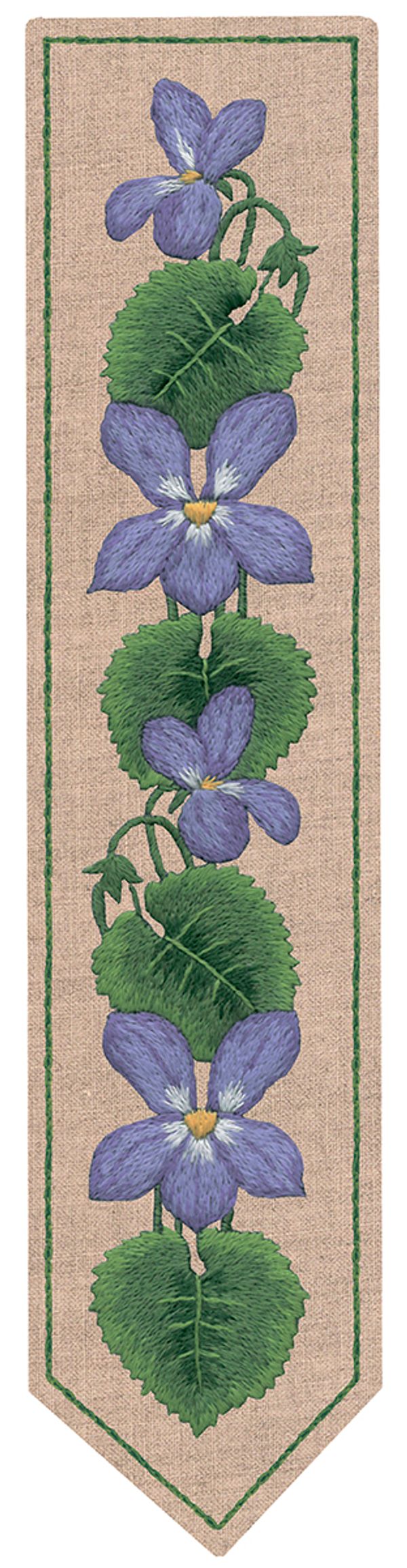 Набор для вышивания нитками Le Bonheur des Dames, закладка Clematites (Клематисы), 20х4.5 см
