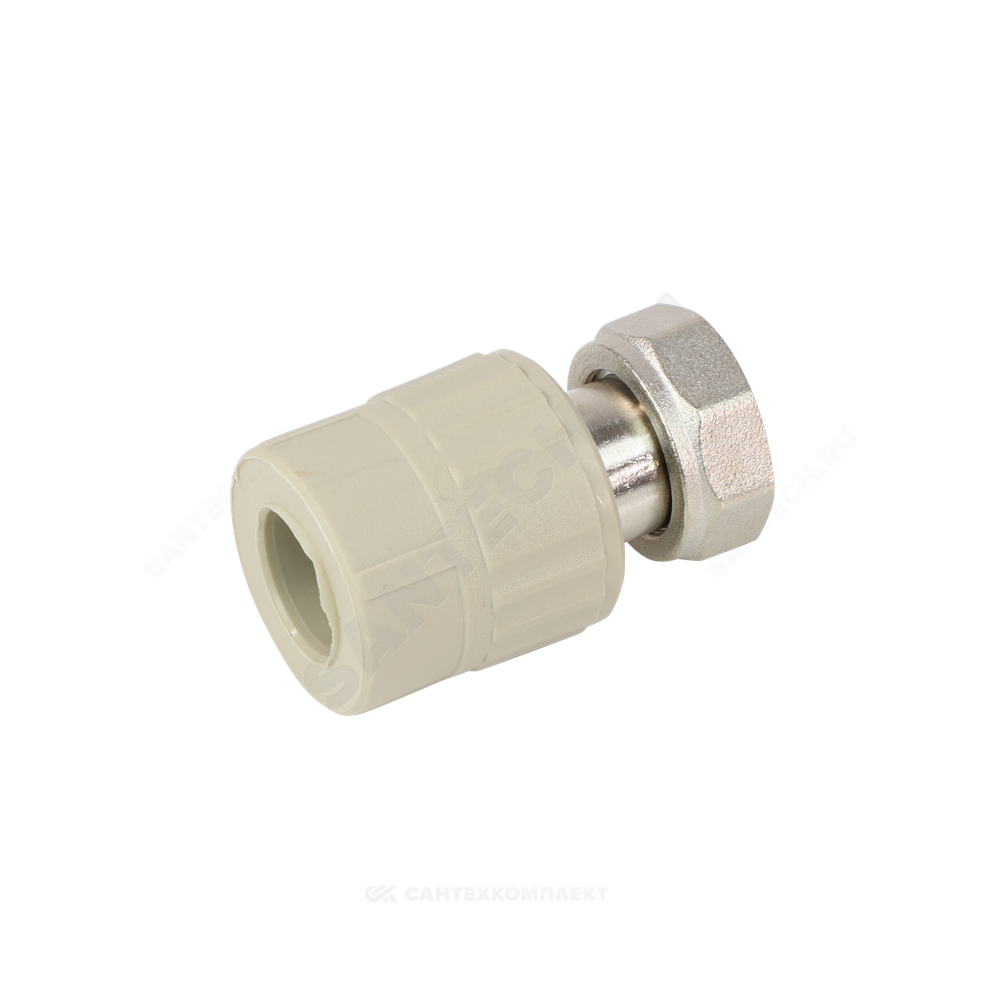 Муфта PP-R комбинированная серая Дн 20х1/2" с накидной гайкой VALFEX 10139020Г