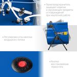 Тепловая пушка электрическая Зубр ТП-П15 - [15 кВт / 380В]