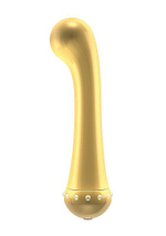 Вибратор для стимуляции точки G The Zircon Gold - 16,7 см. (Цвет: золото)