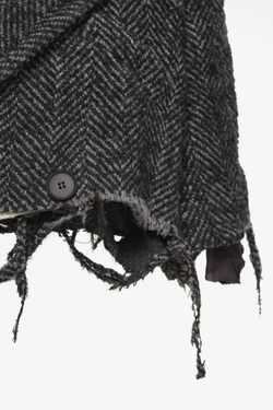 ZARA X JOHN GALLIANO УКОРОЧЕННОЕ ПАЛЬТО, ТЕМНО-СЕРЫЙ