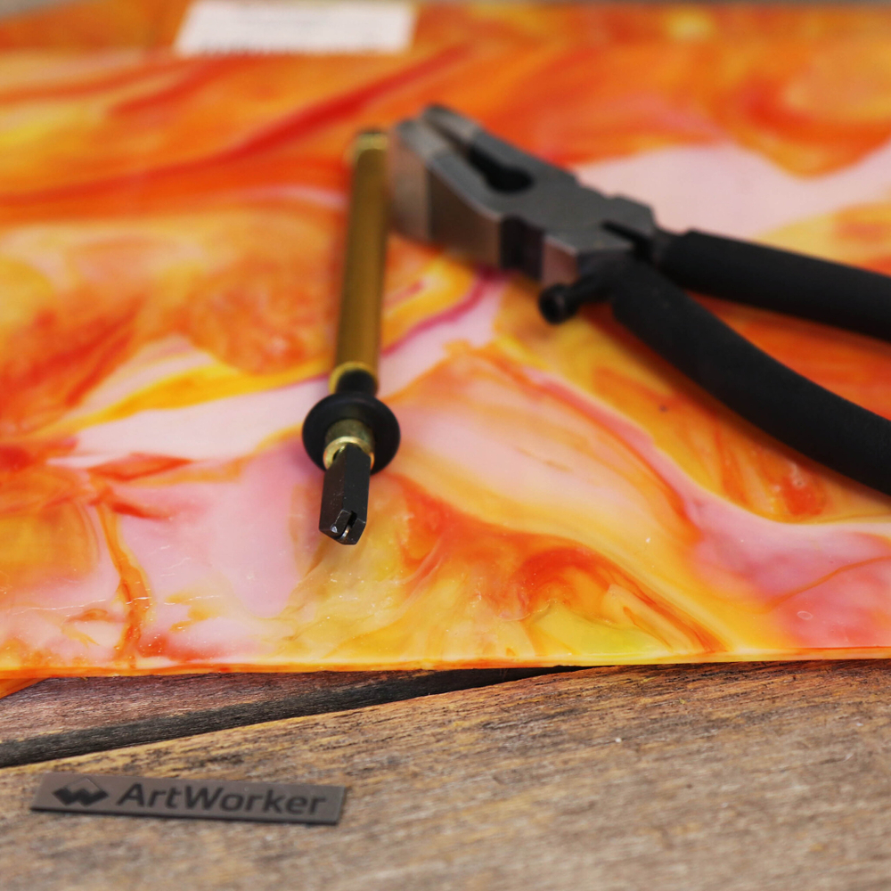 Стекло цветное Wanda Stained GC 175R 3мм оранжевое ArtWorker