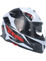 Шлем SHIRO SH351 SPEED white/red 2XL
