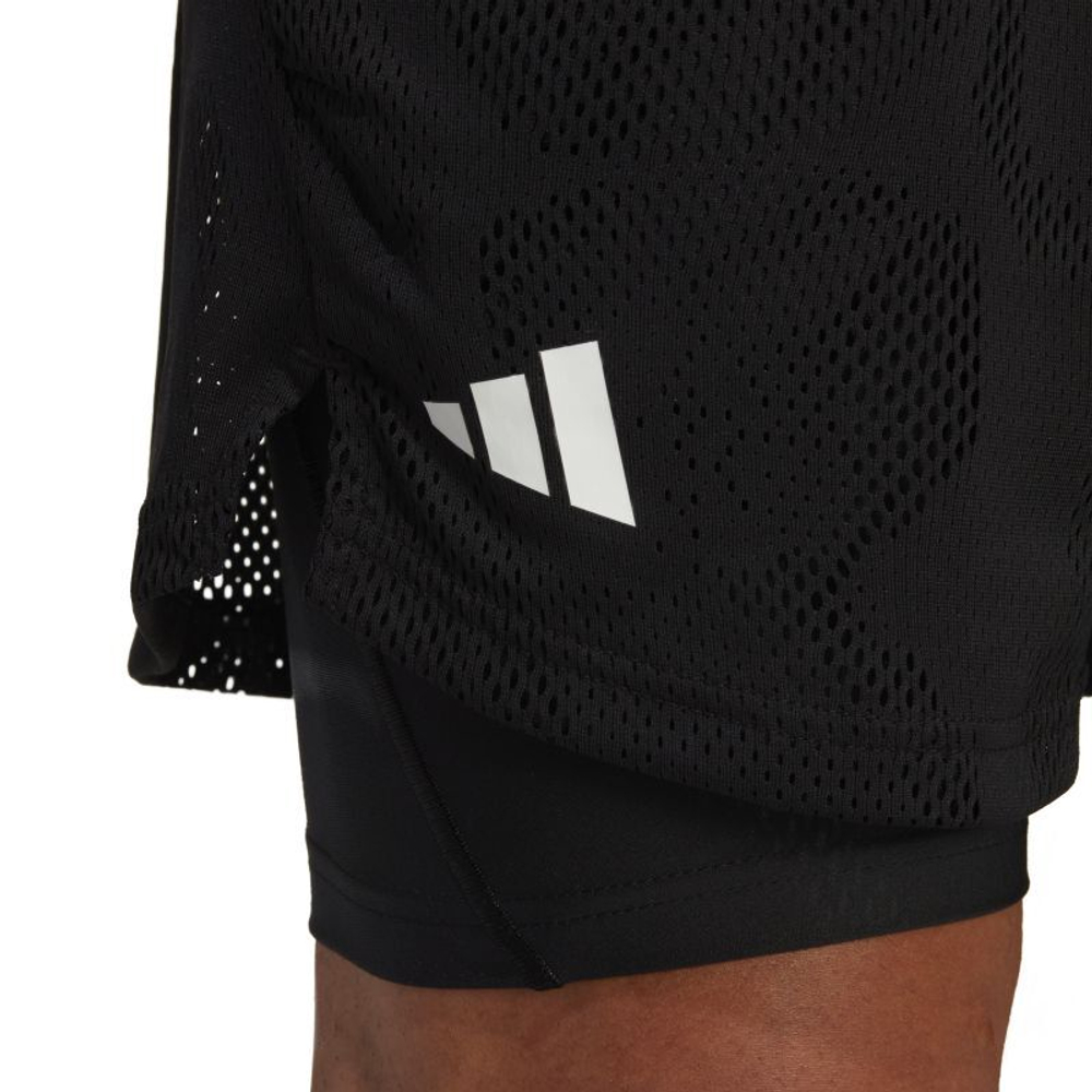 Мужские шорты теннисные Adidas Melbourne Two in One 7in Shorts - black