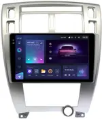 Магнитола для Hyundai Tucson 1 2004-2009 (рамка серебро) - Teyes CC3-2K монитор 10.36" 2K QLED на Android 10, Быстрая, CarPlay, 4G SIM-слот