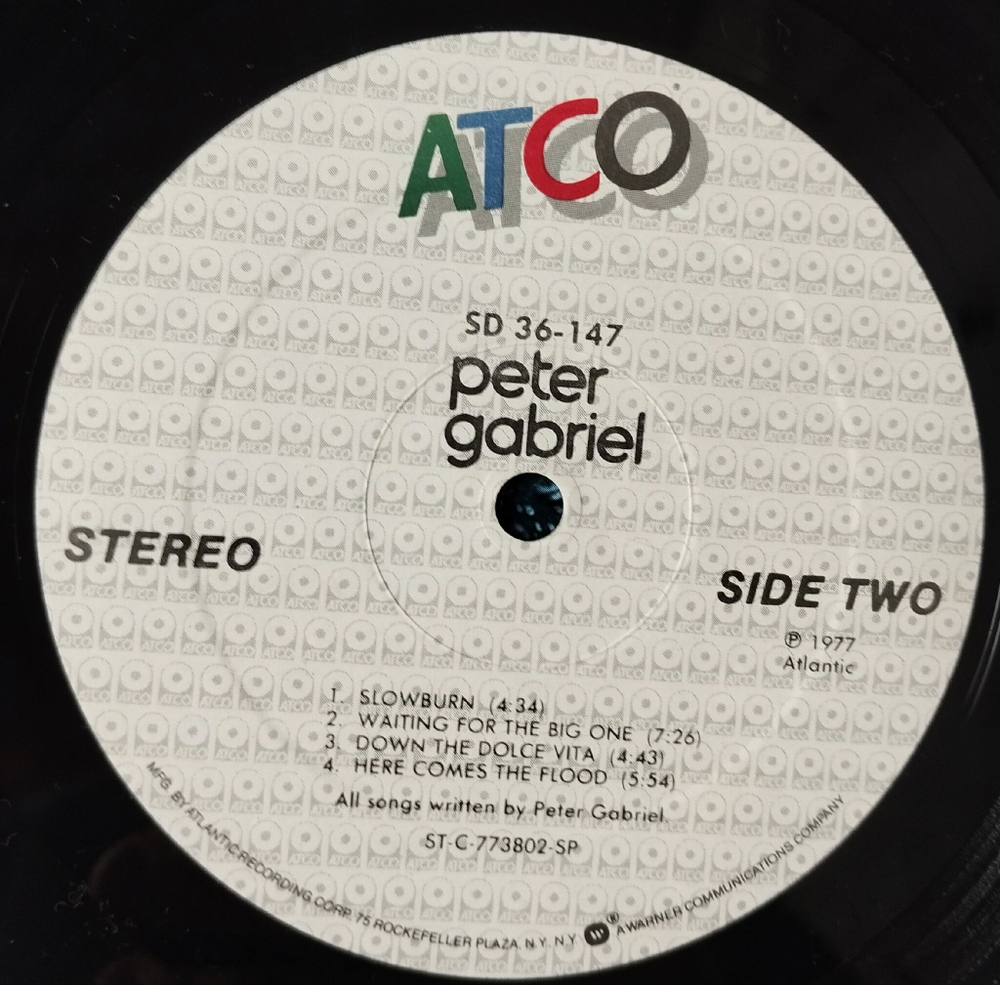 Винтажная виниловая пластинка LP Peter Gabriel (USA 1977) Moribund The Burgermeister