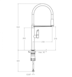 Смеситель для кухни с магнитным держателем и гибким изливом KITCHEN MAGNET 388801MCNM чёрный