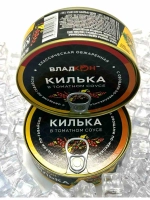Килька в томатном соусе с овощным гарниром 240г