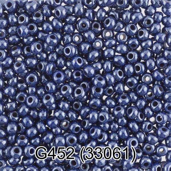 Бисер Gamma 10/0 (2.3 мм), 50 г, G452 т.сливовый, 33061, круглый 7