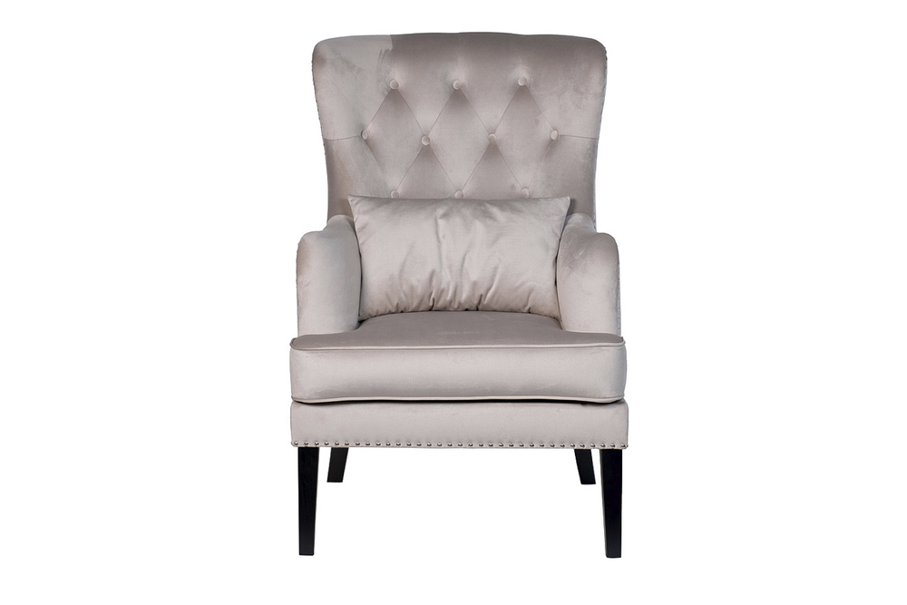 Кресло с подушкой 74x84x104см Garda Decor Rimini Colton 030-SVBeg светло-серое