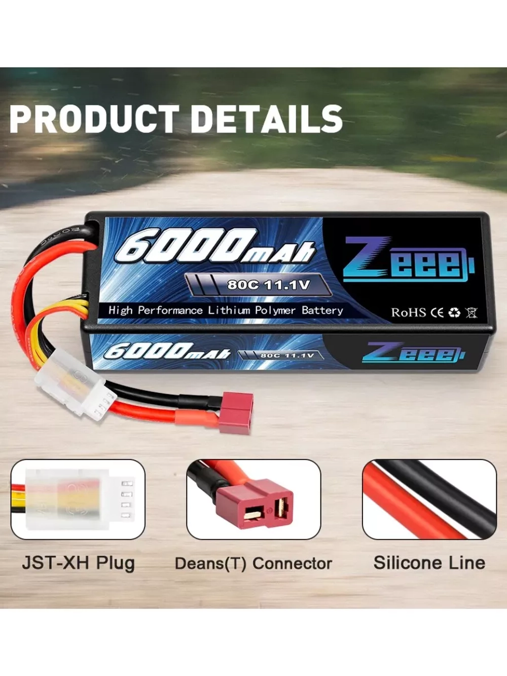 Аккумулятор для радиоуправляемой машинки Li-Po 11.1V 6000mAh