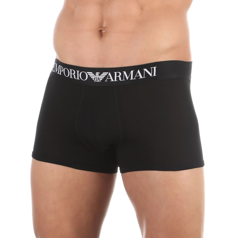 Черные мужские трусы-боксеры Emporio Armani (Размер: XL) (Цвет: черный)