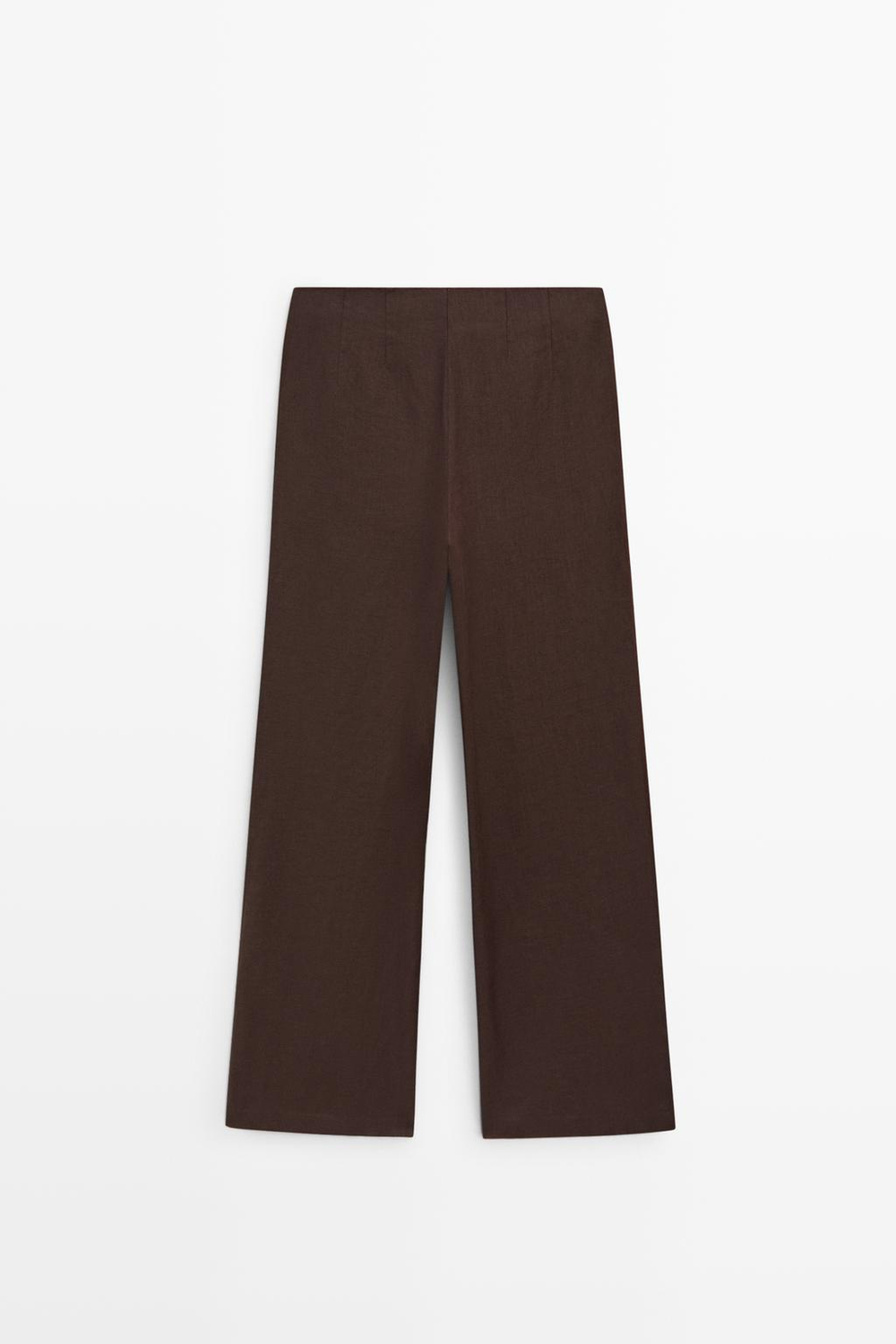 Massimo Dutti Свободные брюки из 100% льна, коричневый