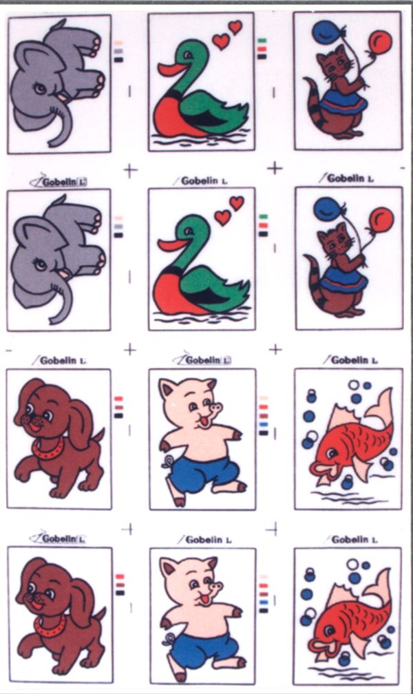 Рисунок для вышивания Soulos (канва жесткая), Животные, 12 картинок, 60х100 см