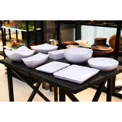 Салатник 4000 мл 33,5*33,5*13 см квадрат. White пластик меламин P.L. Proff Cuisine