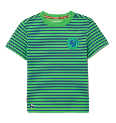 Футболка для мальчика теннисная Lacoste Ultra-Dry Sport Roland Garros Edition Tennis T-Shirt - navy blue/green