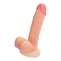 Телесный фаллоимитатор 12,5см из силикона ToyFa RealStick Silicone Chris 9420001