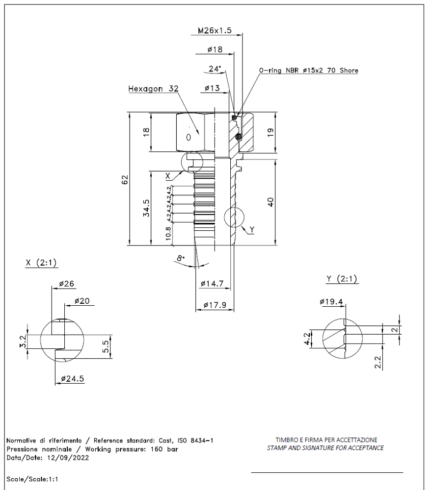 Фитинг DN 20 DKO-L (Г) 26x1.5 18