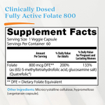 Doctor's Best, Fully Active Folate 800, фолат, 800 мкг, 60 растительных капсул