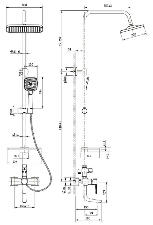 Душевая система Lemark Evitta LM0562C Хром
