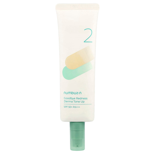 Numbuzin, № 2 Goodbye Redness, Derma Tone Up, SPF 50+ PA+++, 50 мл (1,69 унции)