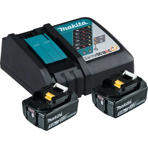 Два аккумулятора BL1850B и зарядное устройчтво DC18RC Makita 197570-9