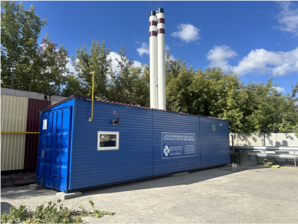 Модульная котельная установка на газе с резервом на дизельном топливе мощностью 466 кВт. (АМКУ-466.2 Г/Д)
