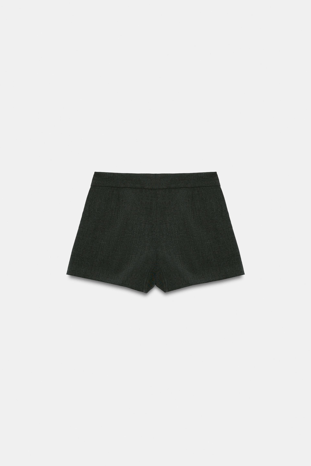 ZARA ШОРТЫ С ЗАЩИПАМИ, ТЕМНО-СЕРЫЙ