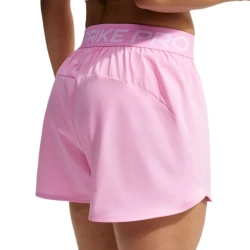 Женские Шорты теннисные Nike Pro Dri-Fit Mid Rise Brief Lined 3in Woven - pink rise/white