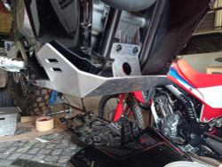 Skid Plate for Honda CRF300Rally (2021-UP). Aluminium, 4mm. Silver