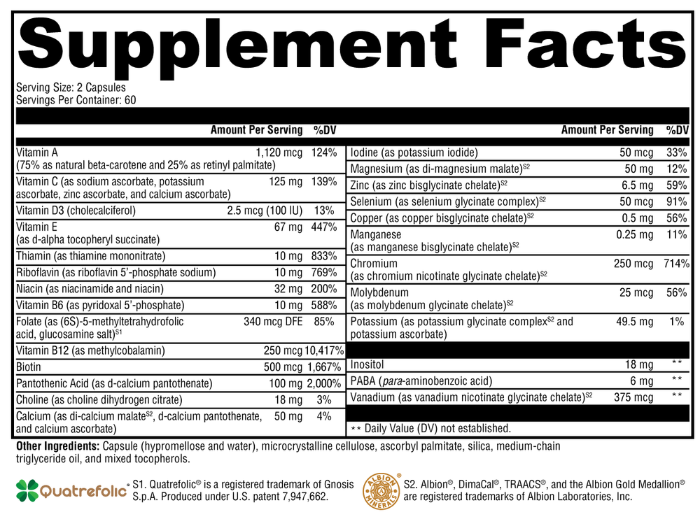 ActivNutrients® without Iron 120 Capsules