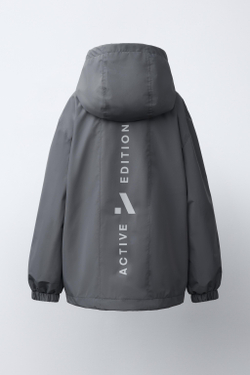 ZARA ЛЕГКАЯ КУРТКА WATER REPELLENT, АНТРАЦИТОВО-СЕРЫЙ