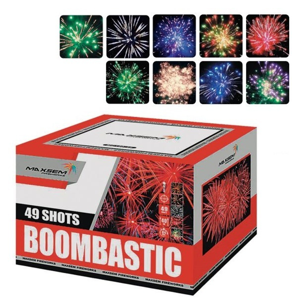 Батарея салютов "Boombastic" MC150-49 49 залпов * 1.5"