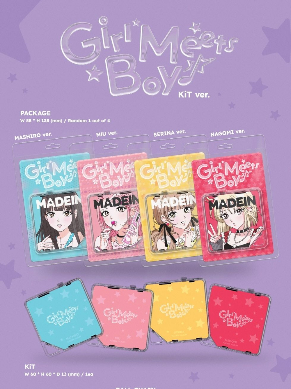 Альбом MADEIN - GIRL MEETS BOY Album KiT 4 Version SET