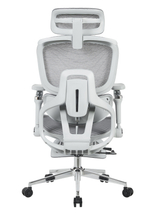 Кресло офисное TopChairs Prodigy с оттоманкой серый