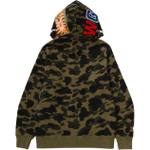 A Bathing Ape 1st Camo Multi Logo Shark Full Zip Худи зеленый