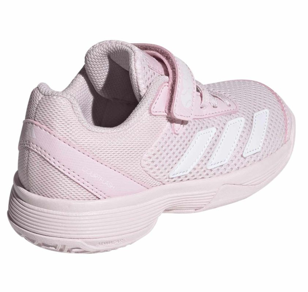 Детские теннисные кроссовки Adidas Courtflash K - distilled pink/cloud white/distilled pink