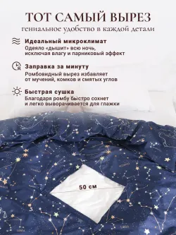 Пододеяльник с вырезом ромб 1,5-сп без молнии 145х215 см