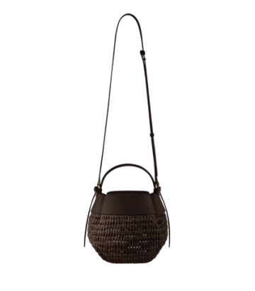 POLENE СУМКА TSUBI RAFFIA, ЦВЕТ ЧЕРНОГО ДЕРЕВА