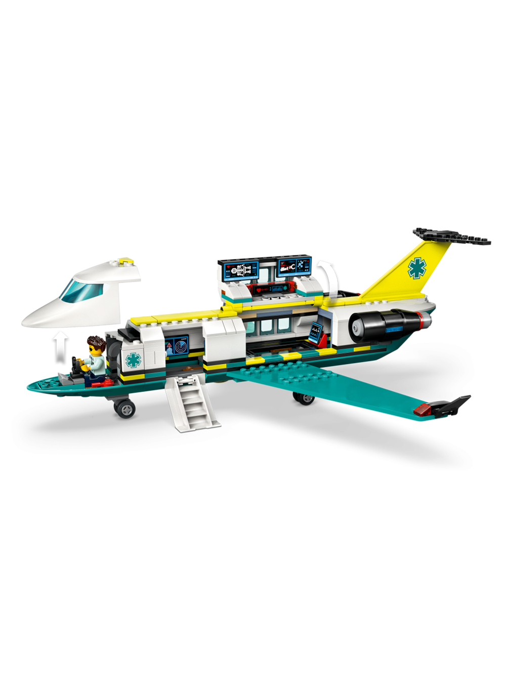 Конструктор Лего Сити Самолет скорой помощи | LEGO City Emergency Ambulance Plane 60465, 403 детали (6+)